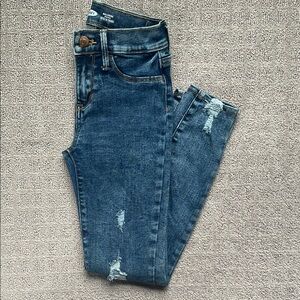 Old Navy Girls Ballerina Distressed Blue Jegging Size 10